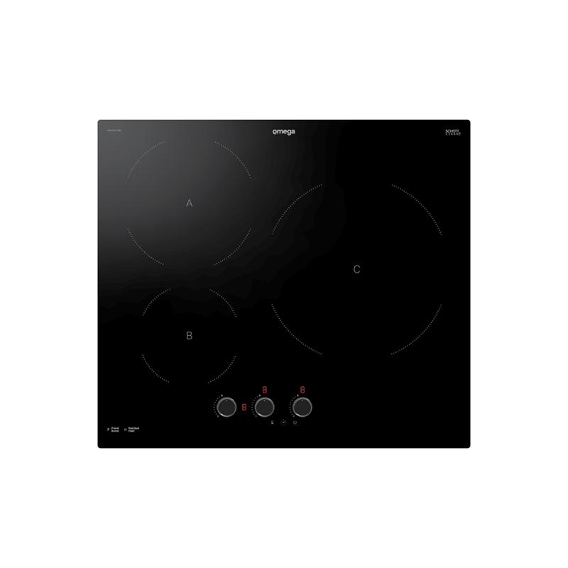 Omega OCI603KZCOM 60cm Ceramic Cooktop - Knob Controls