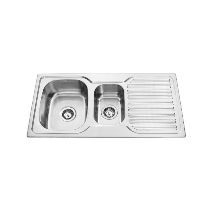 BUK 1.25 Bowl Kitchen Sink - RHB Chrome