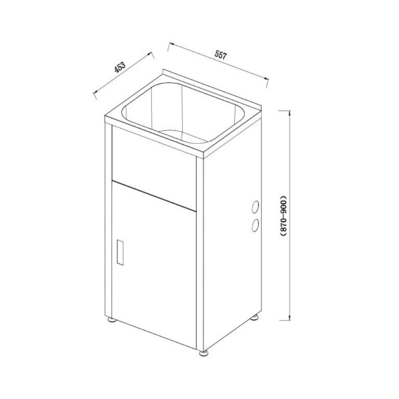 BUK 35L Laundry Tub and Cabinet specs