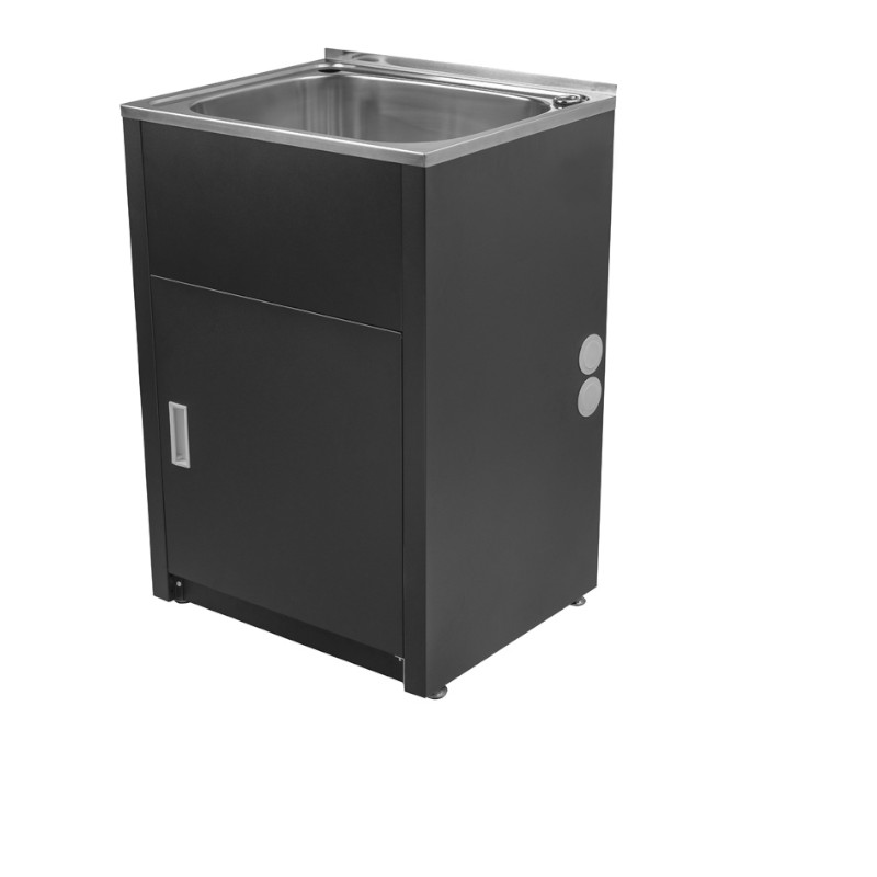 BUK 45 Litre Laundry Tub and Cabinet Matte Black