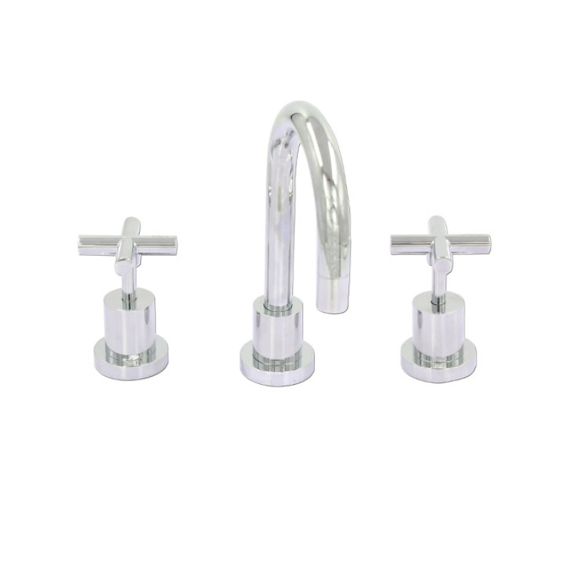 BUK Cross Handle Basin Set Chrome