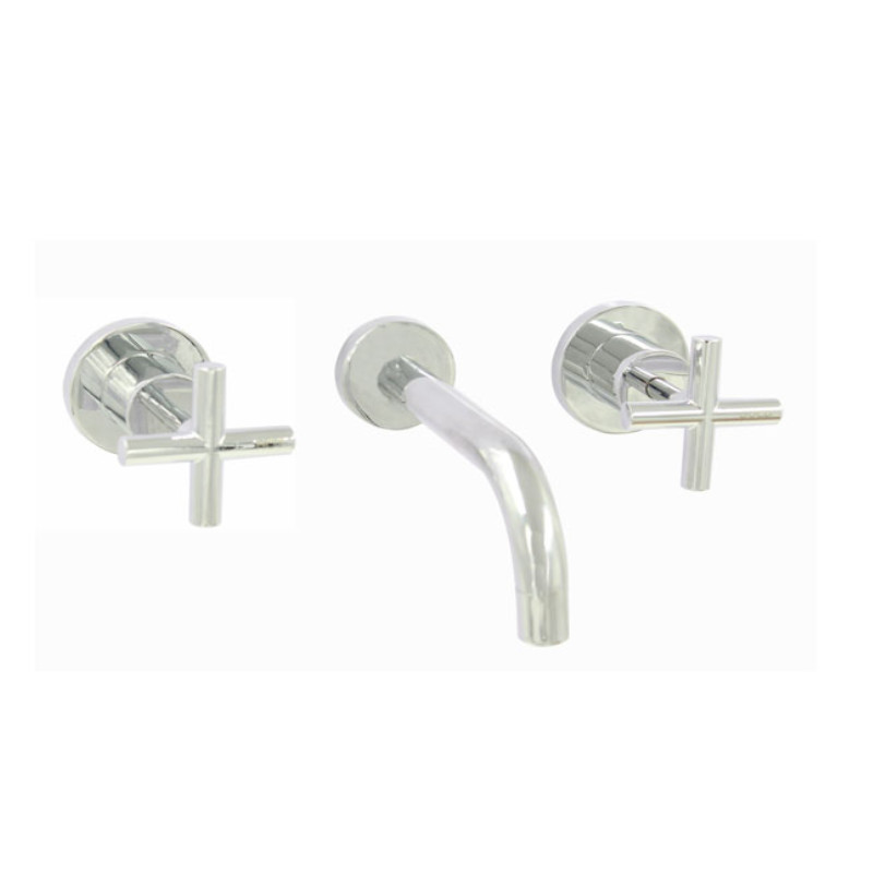 BUK Cross Handle Bath Set Chrome