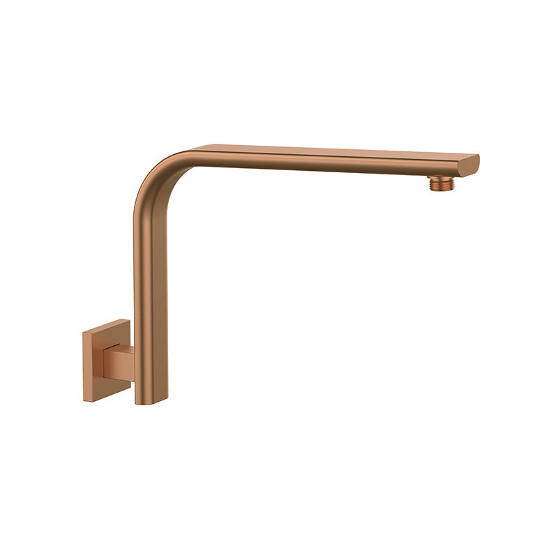 BUK Eckig Curved Wall Shower Arm Brushed Bronze