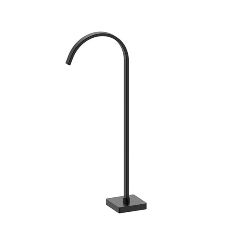 BUK Eckig Square Floor Bath Spout Matte Black