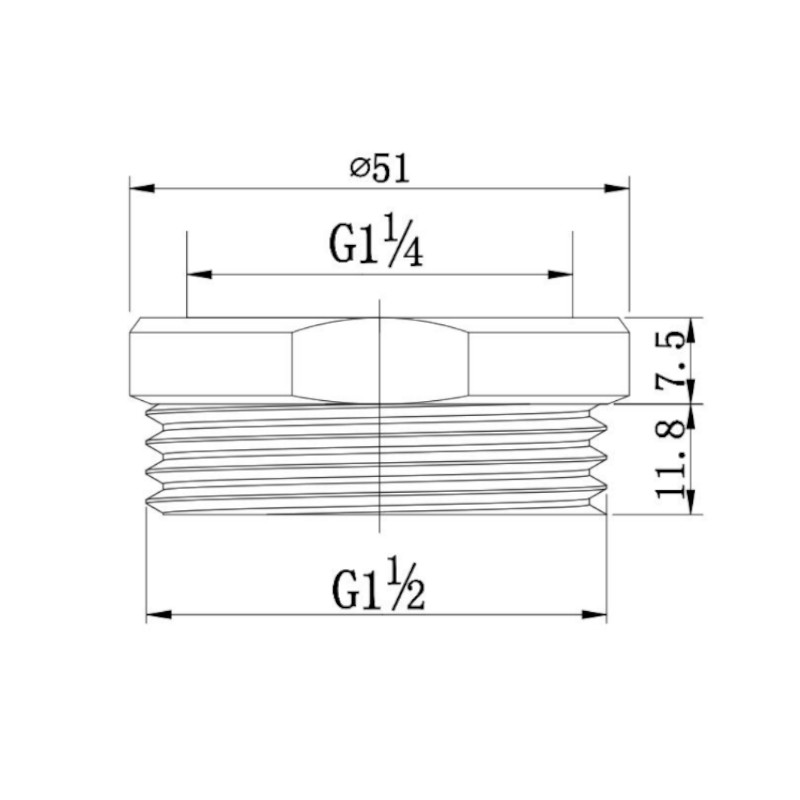 BUK Handel Brass Bottle Trap Coupling Specs