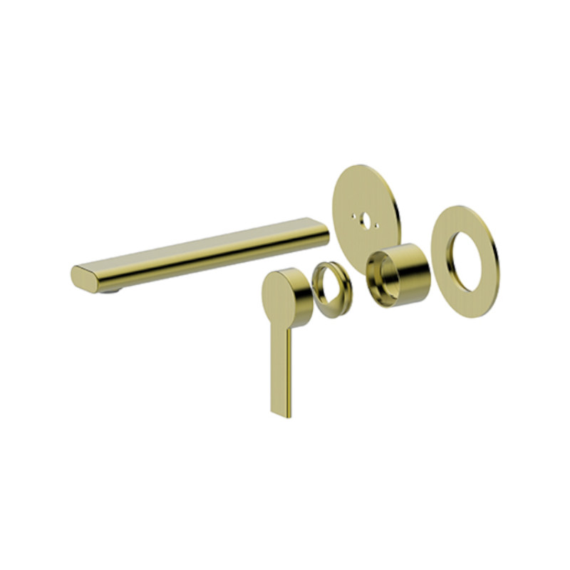BUK Iris Bath/Basin Mixer With Spout Trim Kit Brushed Gold