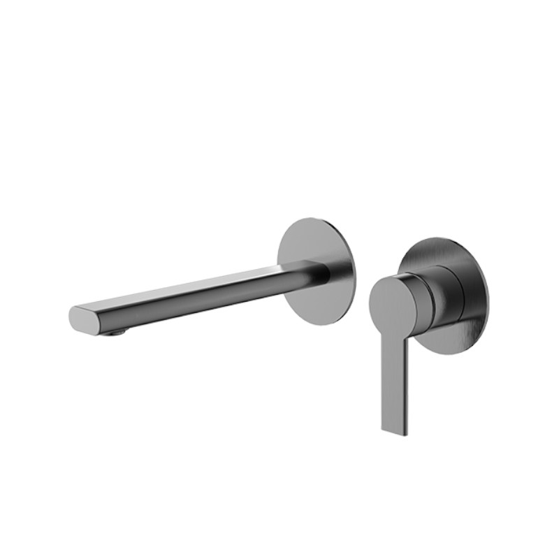 BUK Iris Bath/Basin Mixer With Spout Brushed Gun Metal
