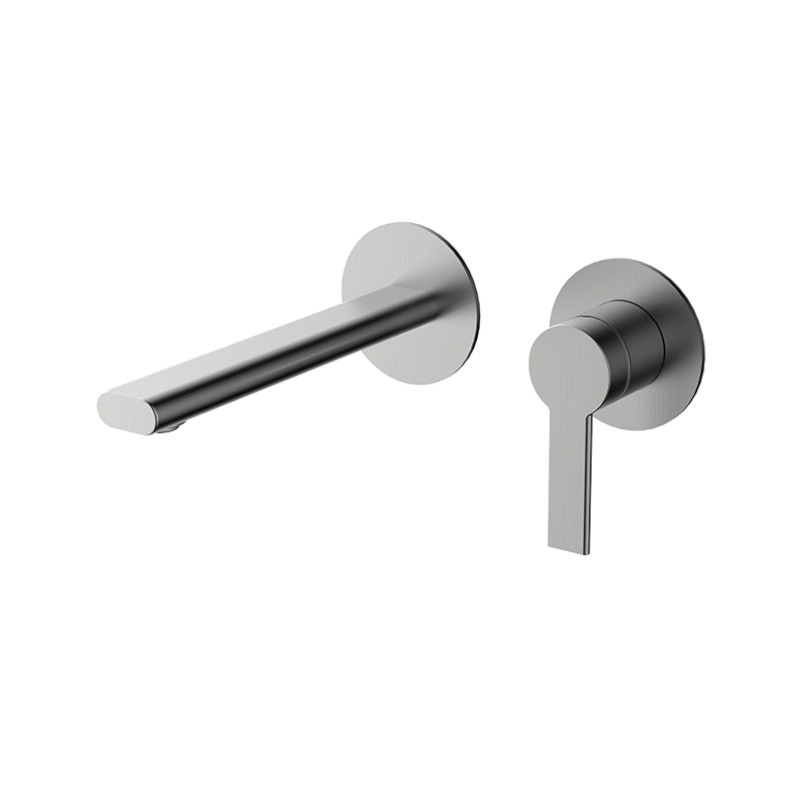 BUK Iris Bath/Basin Mixer With Spout Brushed Nickel