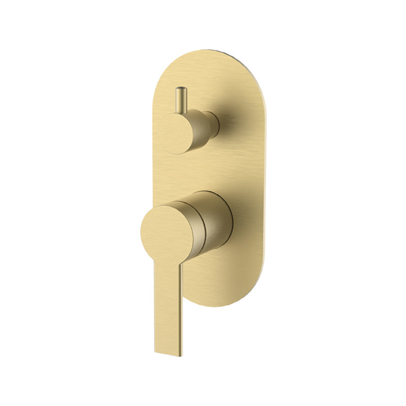 BUK Iris Diverter Shower Mixer Brushed Gold