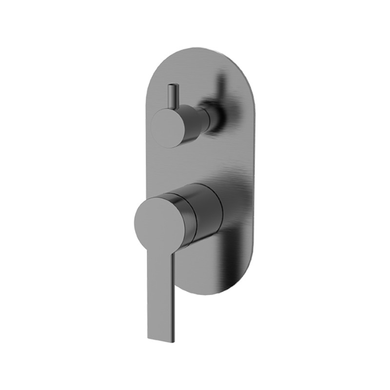 BUK Iris Diverter Shower Mixer Brushed Gun Metal