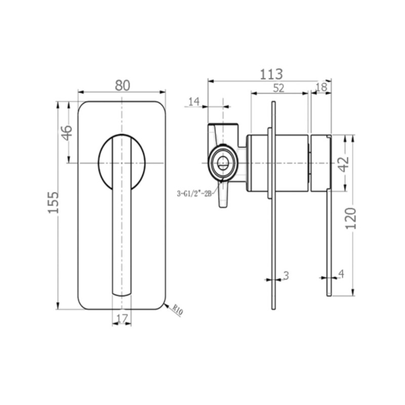 BUK Litcht Bath/Basin Mixer Specs