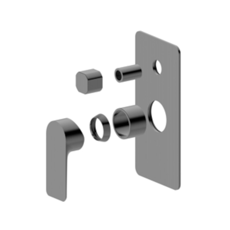 BUK Luxus Shower Diverter Mixer Trim Kit Gun Metal