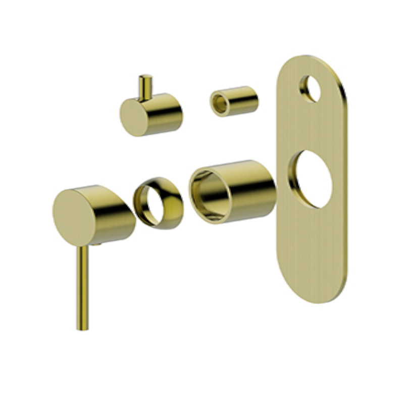 BUK Morgan Rund Shower Divertor Mixer Trim Kit Brushed Gold