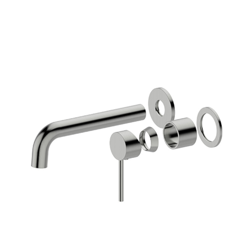 BUK Morgan Rund Wall Basin/Bath Mixer Trim Kit Brushed Nickel