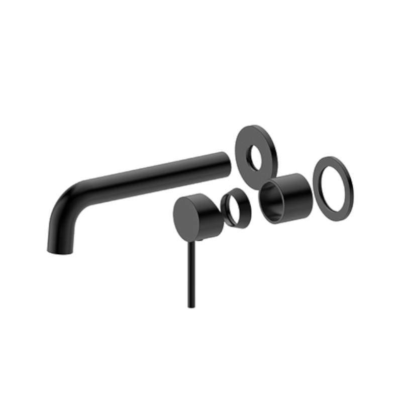 BUK Morgan Rund Wall Basin/Bath Mixer Trim Kit Matte Black