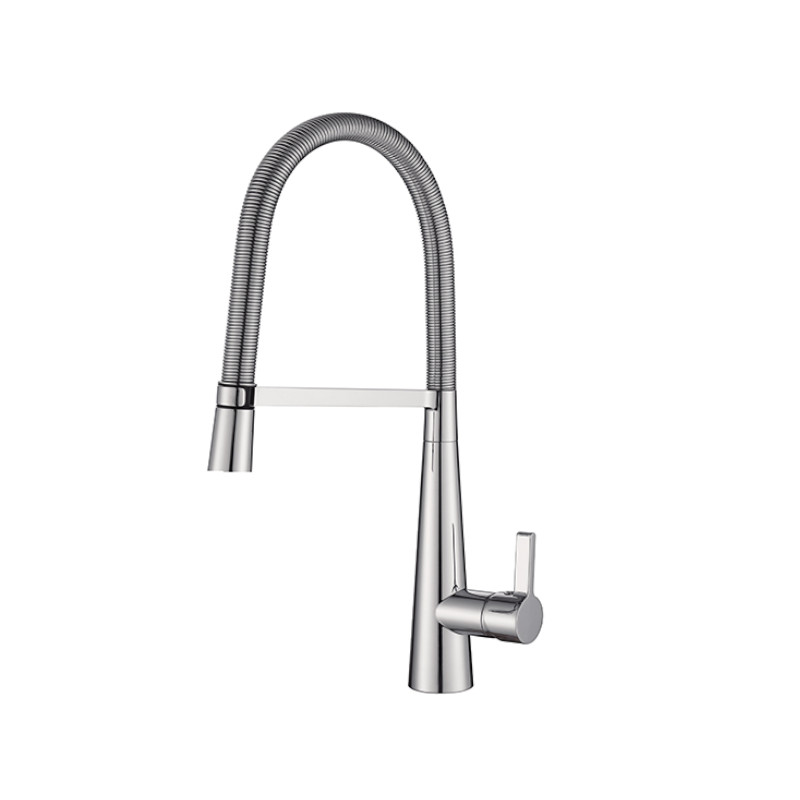 BUK Pull-Out Gooseneck Kitchen Mixer Chrome