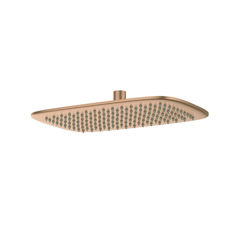 BUK Thin Stainless Steel Shower Head 300 * 200mm Brushed Gold