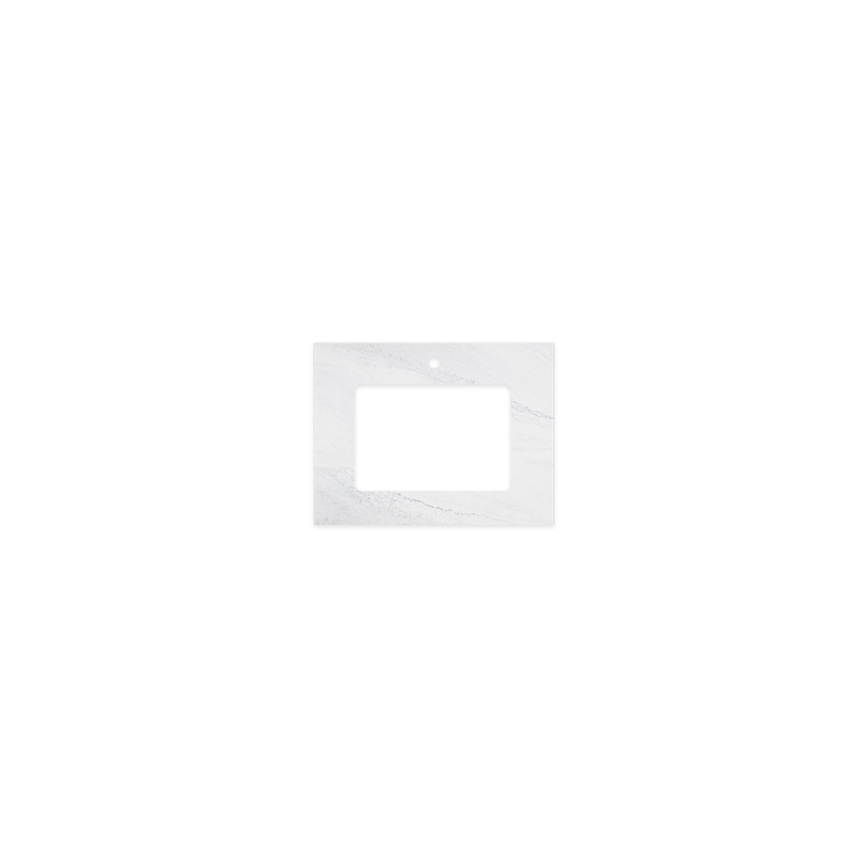 Fienza Cloudburst Rectangular Solid Surface Top with Single Undermount Basin Hole