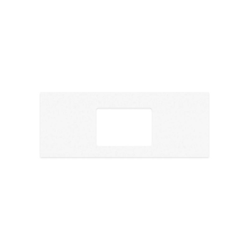 Fienza Crystal Pure Rectangular Silica Free Stone Top with Single Undermount Basin Hole