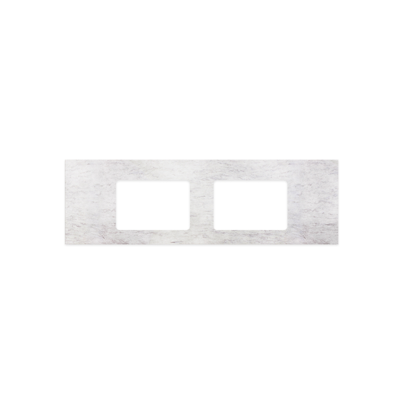 Fienza Polar Sacco Rectangular Silica Free Stone Top with Double Undermount Basin Holes
