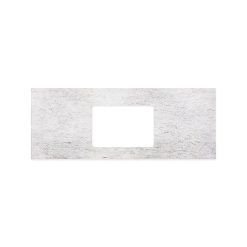 Fienza Polar Sacco Rectangular Silica Free Stone Top with Single Undermount Basin Hole