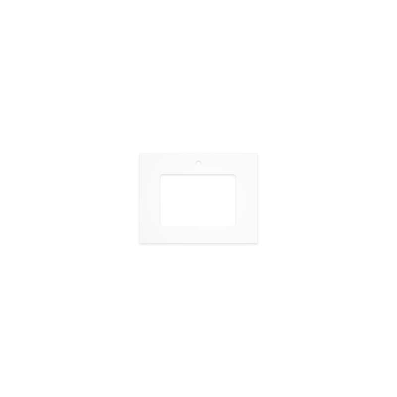 Fienza Pure White Rectangular Solid Surface Top with Single Undermount Basin Hole