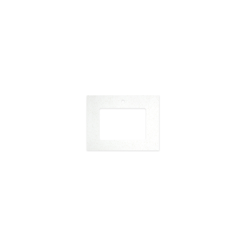 Fienza Snowflake Rectangular Solid Surface Top with Single Undermount Basin Hole