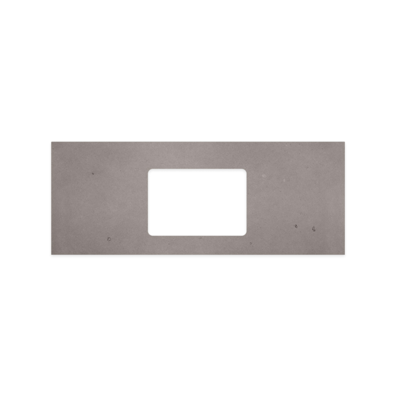 Fienza Urban Crete Rectangular Silica Free Stone Top with Single Undermount Basin Hole