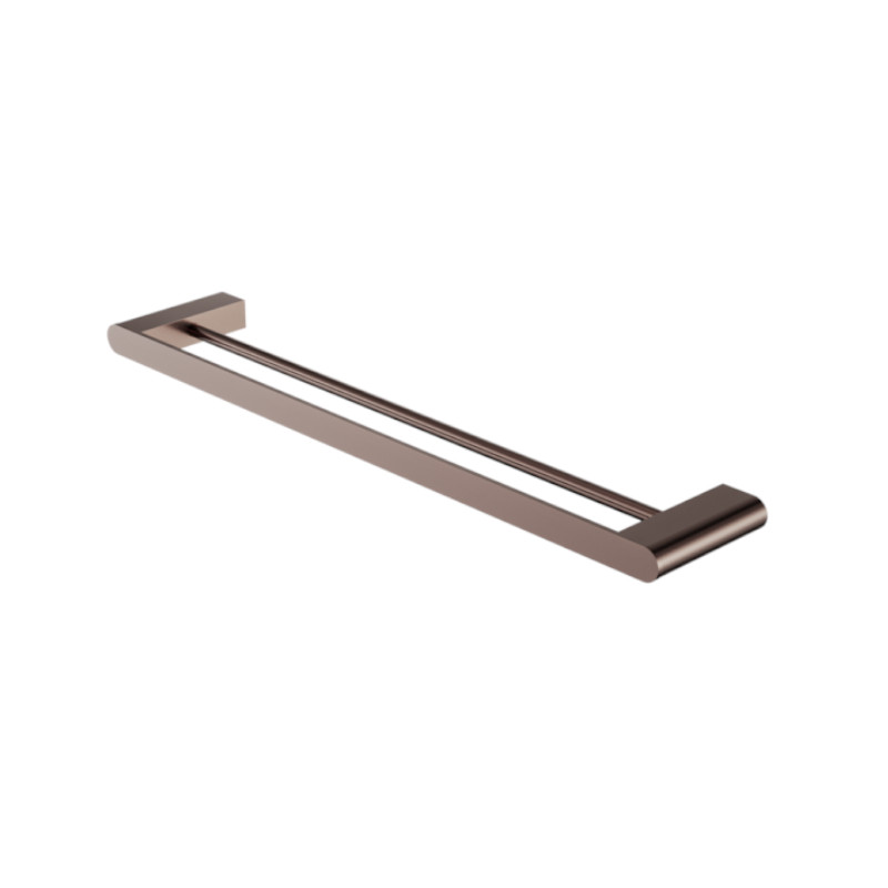 Nero Bianca Double Towel Rail 800mm Brushed Bronze
