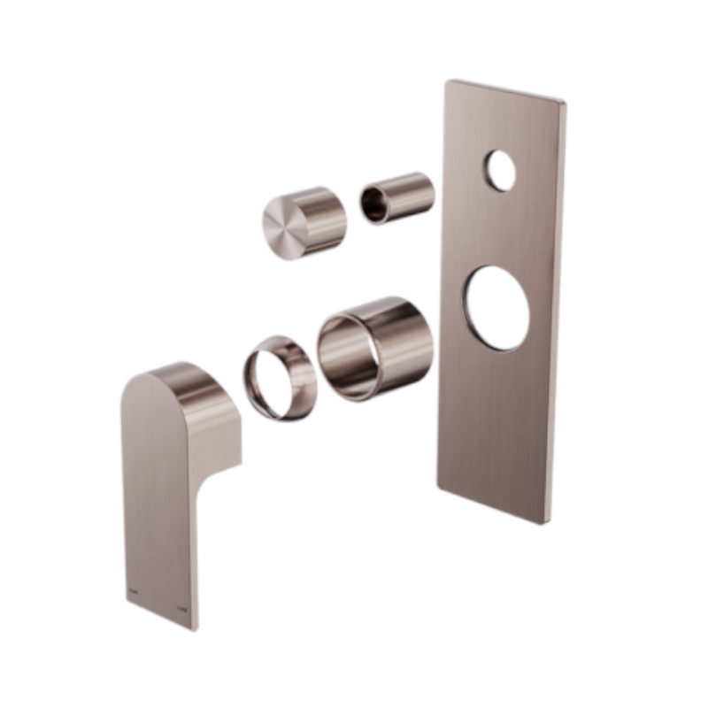 Nero Bianca Shower Mixer With Diverter Trim Kit Only Brushed Bronze