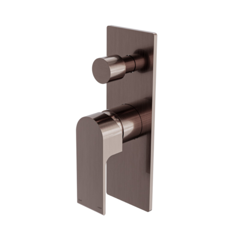 Nero Bianca Shower Mixer With Diverter With Universal Body Brushed Bronze