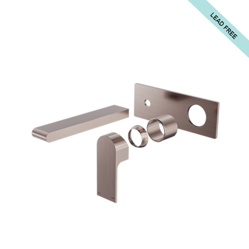 Nero Bianca Wall Basin / Bath Mixer 230mm Trim Kit Only Brushed Bronze Lead Free