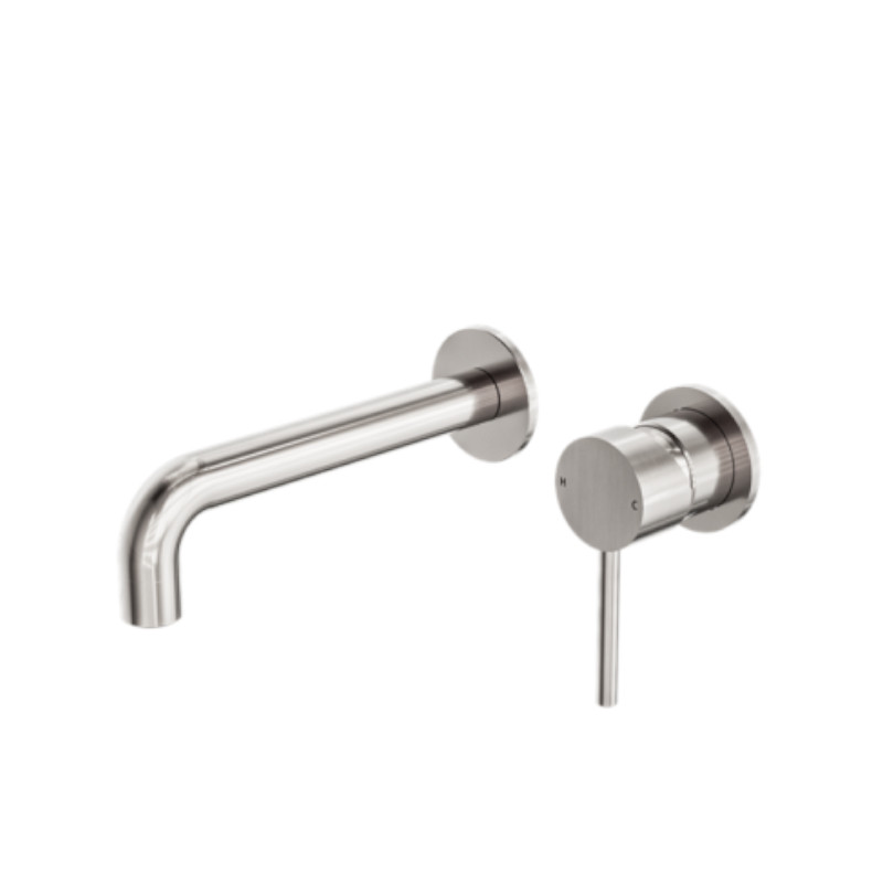 Nero Dolce Wall Basin/Bath Mixer Separate Back Plate Brushed Nickel