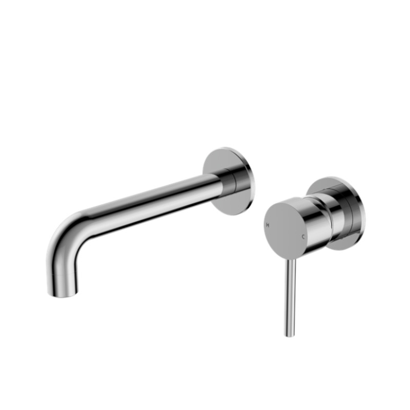 Nero Dolce Wall Basin/Bath Mixer Separate Back Plate Chrome