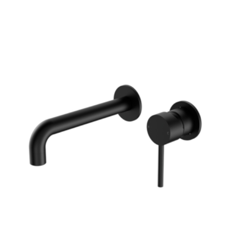 Nero Dolce Wall Basin/Bath Mixer Separate Back Plate Matte Black