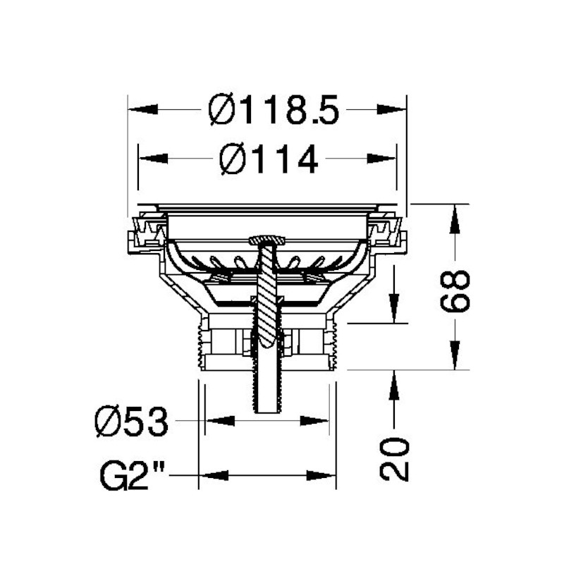 Nero Kitchen Sink Basket Waste specs