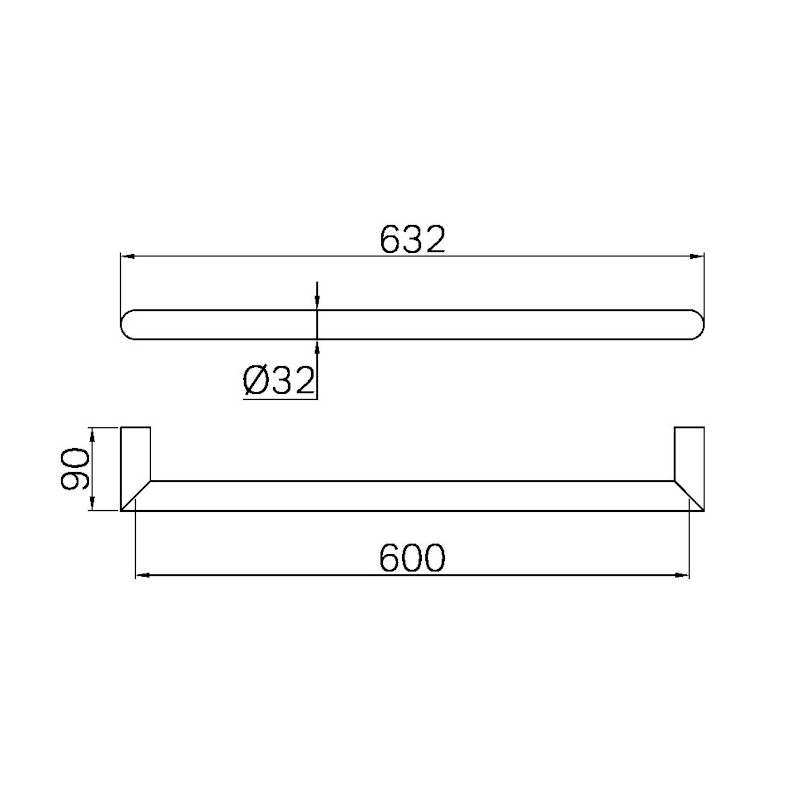 Nero Mecca 240V Single Heated Towel Rail Specs