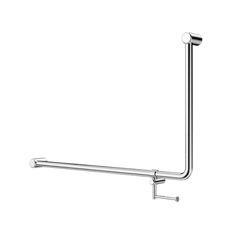 Nero Mecca Care 32mm 90° Bent Tube Grab Rail With Toilet Roll Holder CH