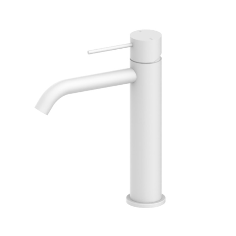 Nero Mecca Mid Tall Basin Mixer Matte White