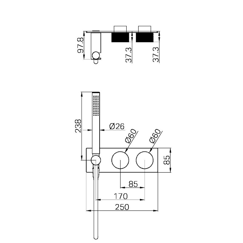 Nero Opal Progressive Shower System Trim Kits Only specs