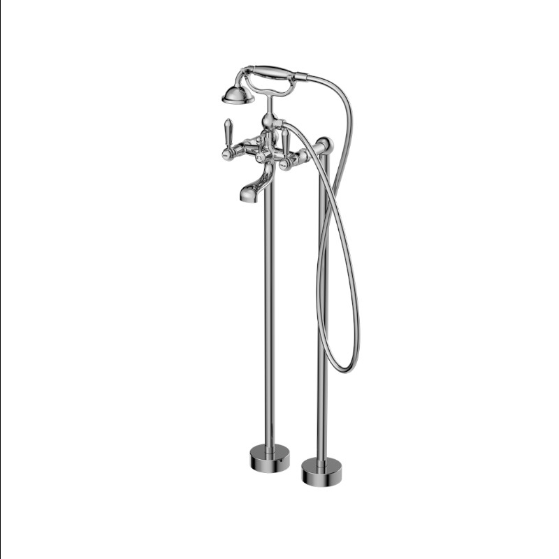 Nero York Freestanding Bath Set With Metal Hand Shower CH