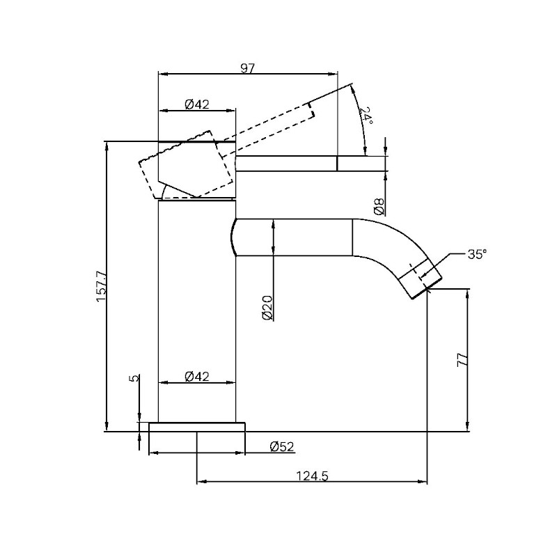 Nero Zen SS316L Basin Mixer specs