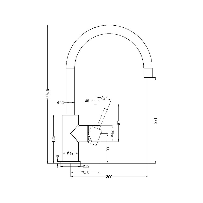 Nero Zen SS316L Kitchen Mixer specs