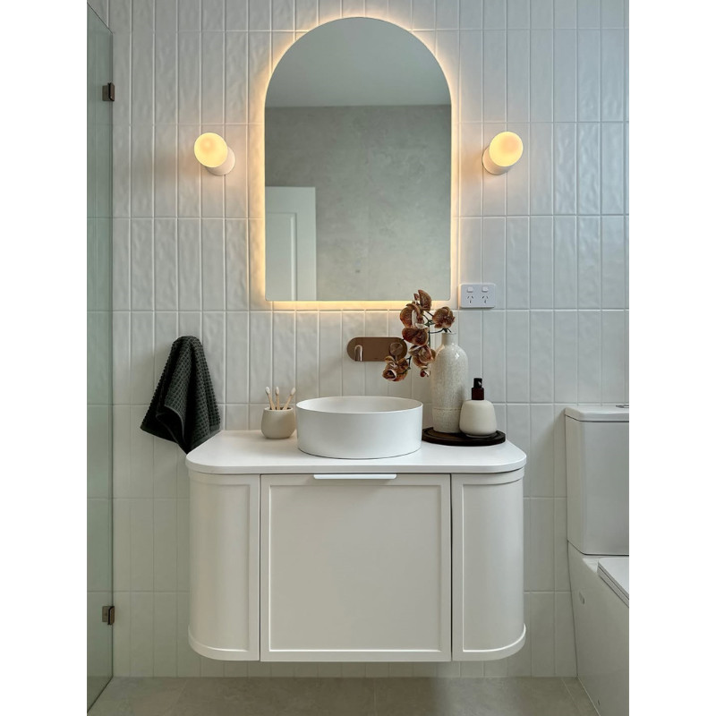 Nero Zen SS316L Wall Basin Mixer 185mm Spout BZ1