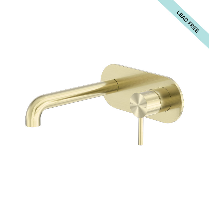 Nero Zen SS316L Wall Basin Mixer 230mm Spout BG