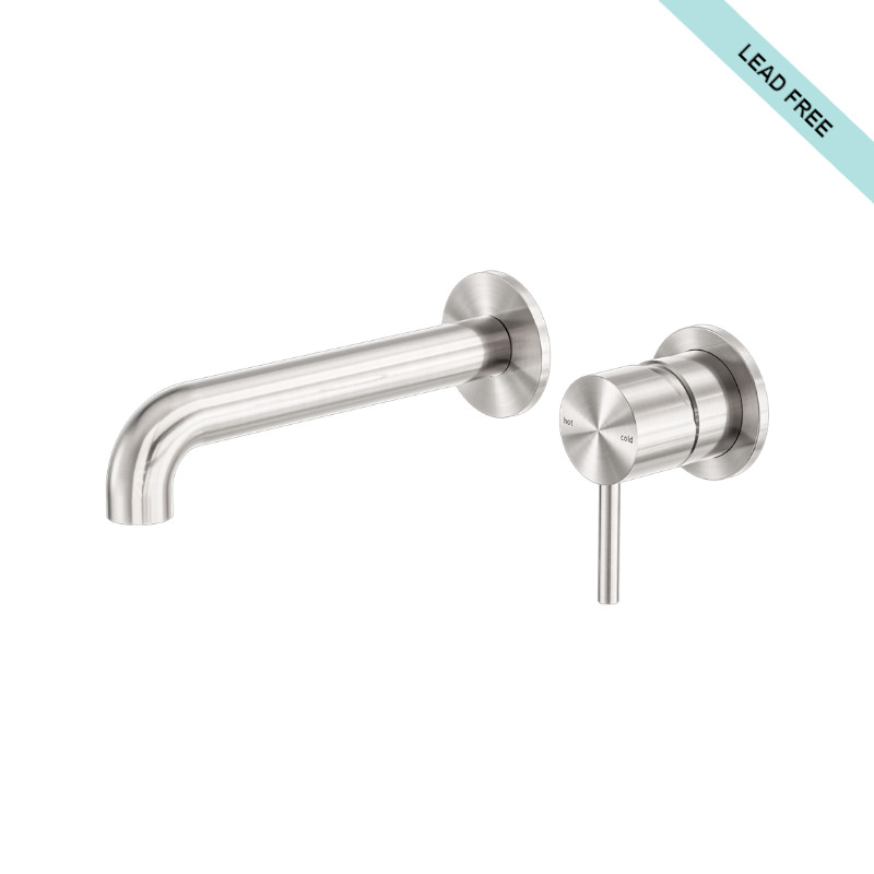 Nero Zen Wall Basin Mixer Separate Back Plate 185mm Spout BN