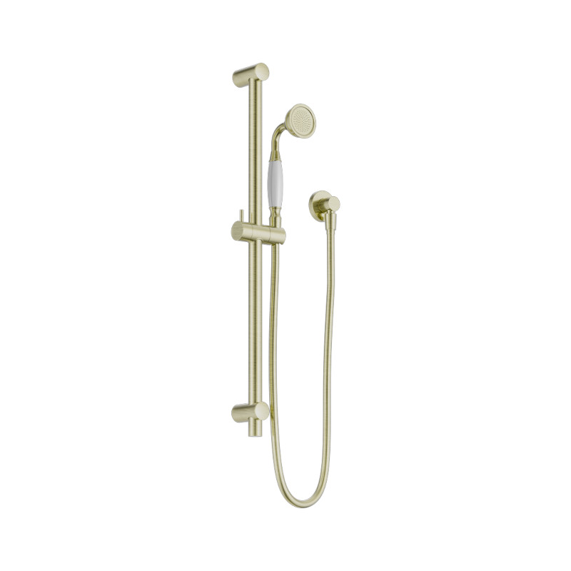 York Shower Rail With White Porcelain Hand Shower AB