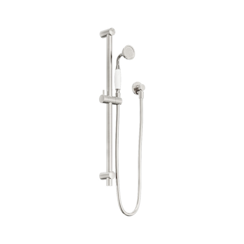 York Shower Rail With White Porcelain Hand Shower BN