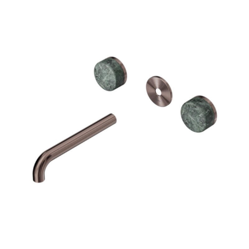 Nero Serenity Wall Basin Set 185mm Verde Alpi Handle Trim Kit Only BZ
