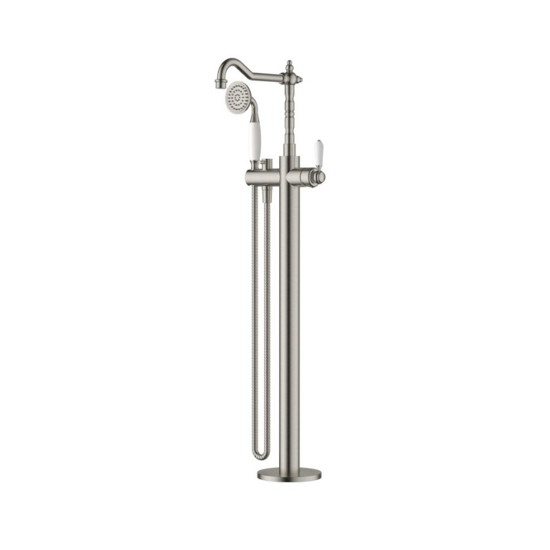 Modern National Bordeaux Freestanding Bath Mixer With Hand-shower